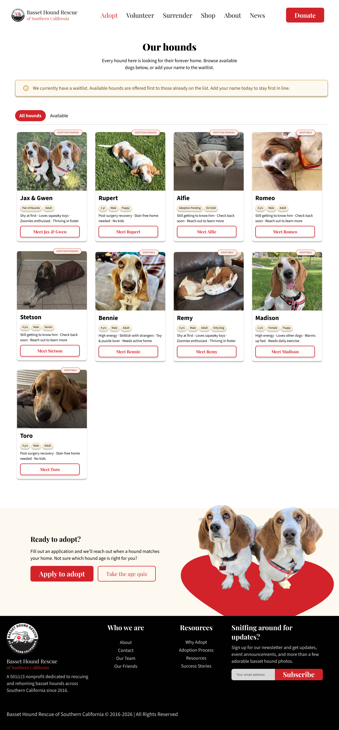 BHRSC Adoption Page