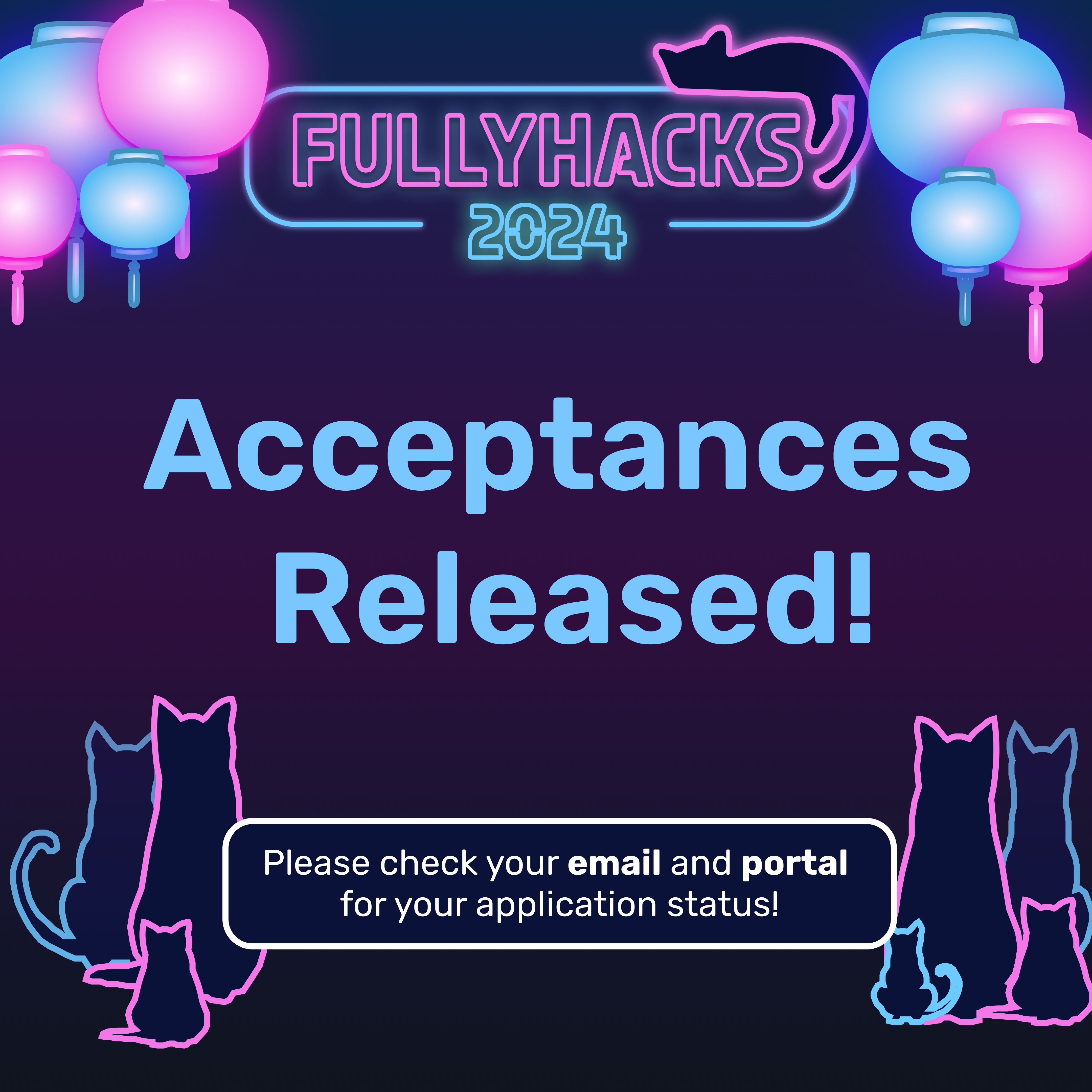FullyHacks 2024 Acceptances Instagram Post