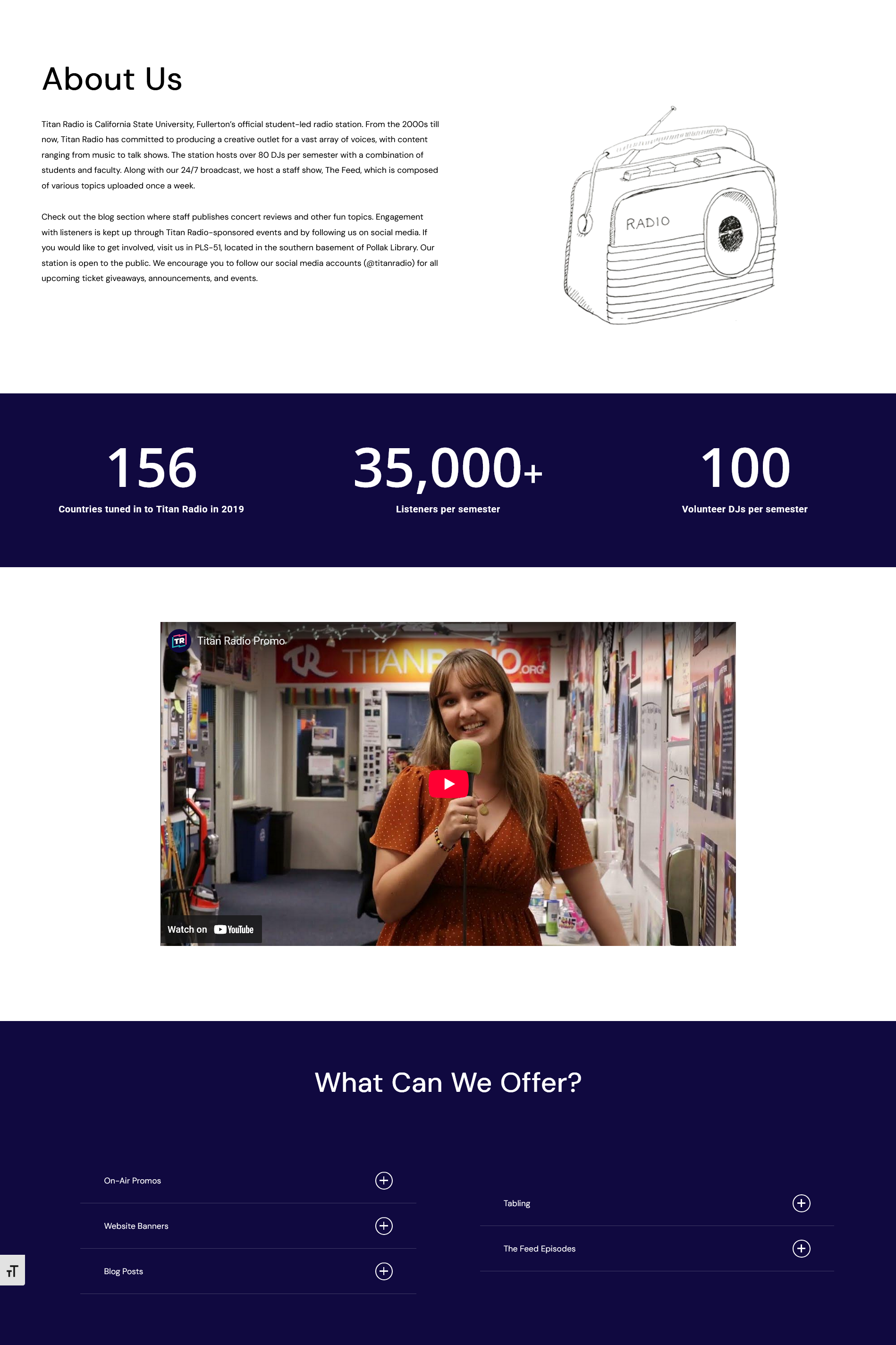 Titan Radio About Page