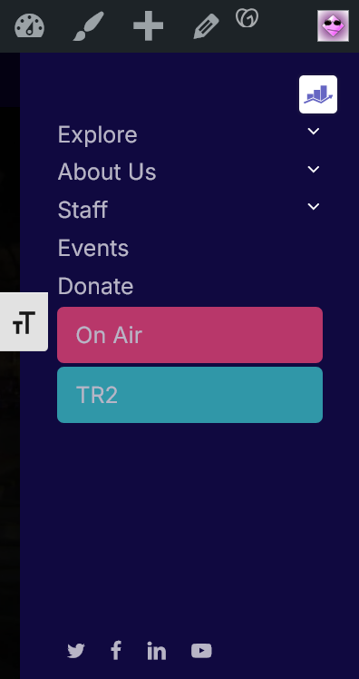 Titan Radio Mobile Application Navigation
